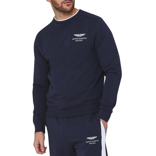 Hackett London Navy AMR Classic Crew Sweatshirt