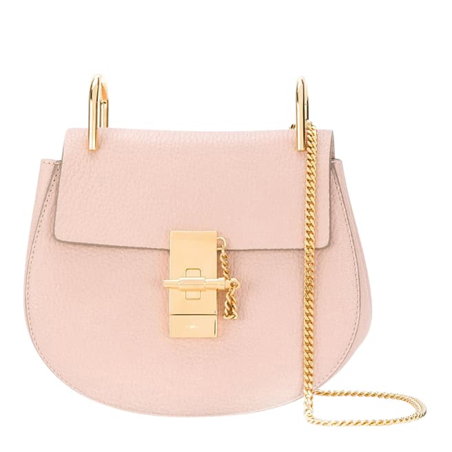 Chloe Cement Pink Mini Drew Shoulder Bag
