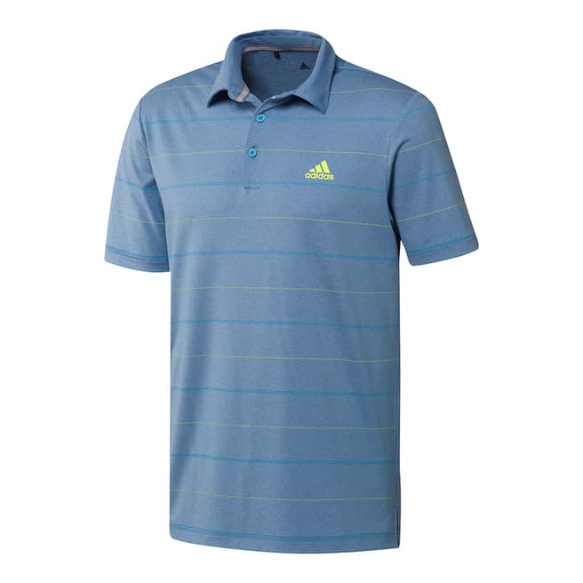 Adidas Golf Men's Blue/Yellow Ultimate 365 Polo