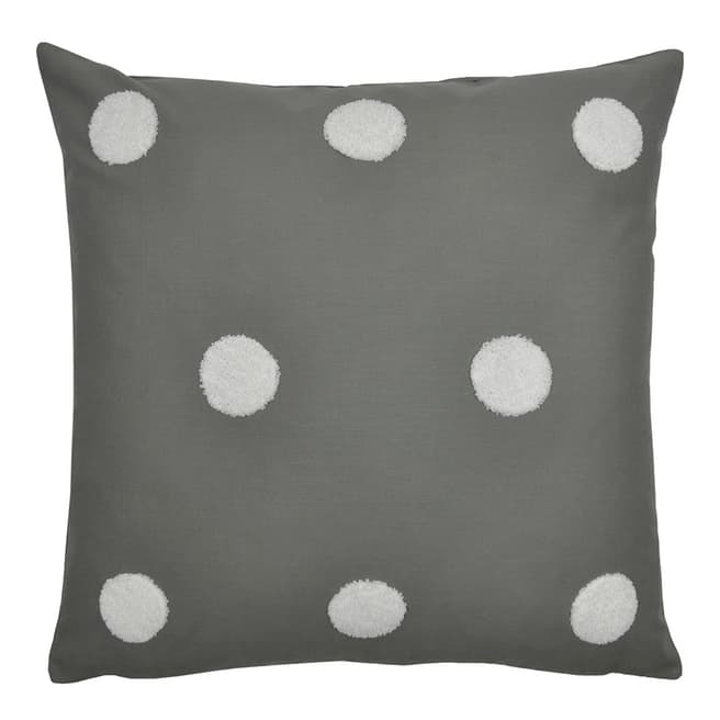 N°· Eleven Dot Garden 43x43cm Cushion, Charcoal/White