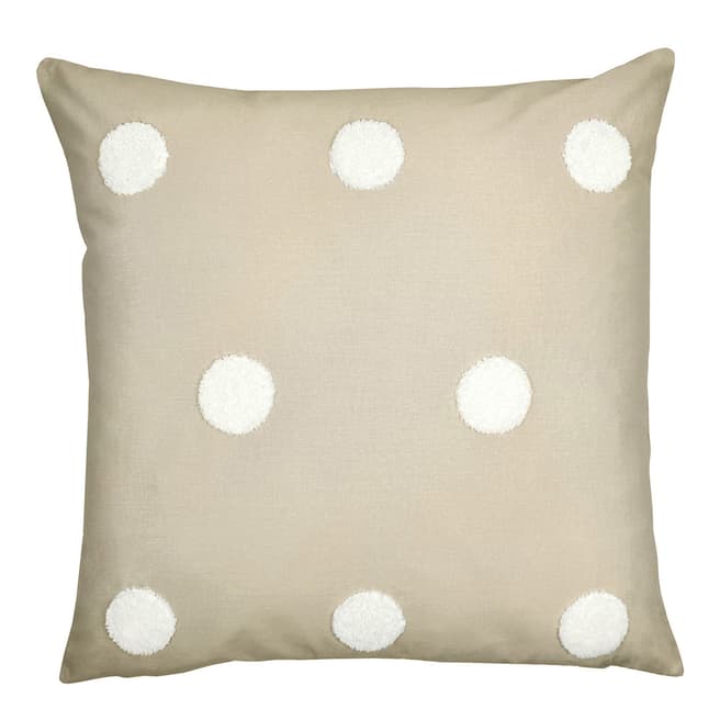N°· Eleven Dot Garden 43x43cm Cushion, Linen/White