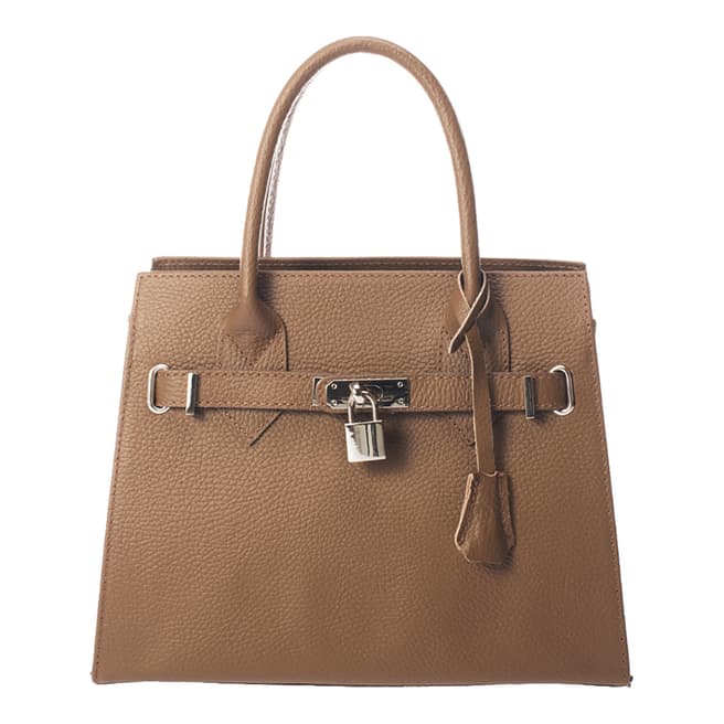 Giorgio Costa Beige Leather Top Handle Bag