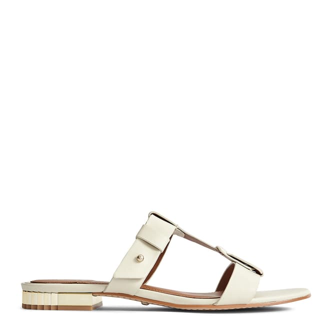 Reiss Cream Dilone Leather Sandals