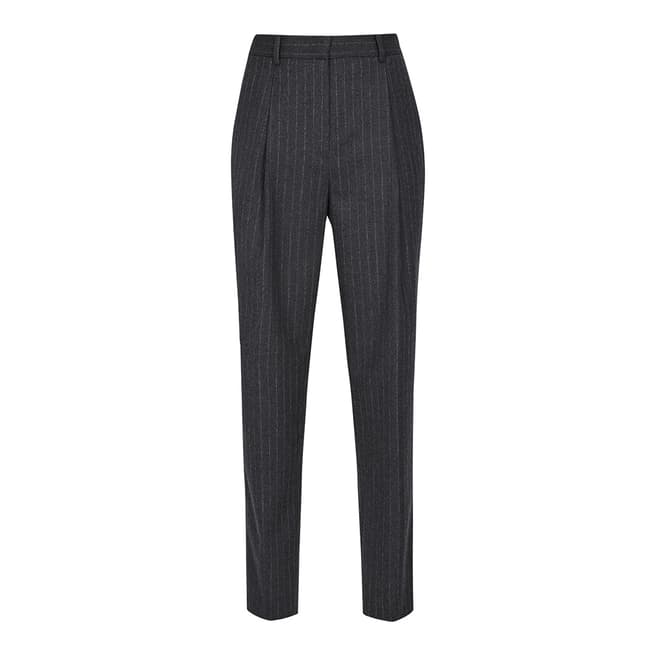 Reiss Charcoal Pinstripe Turner Trousers