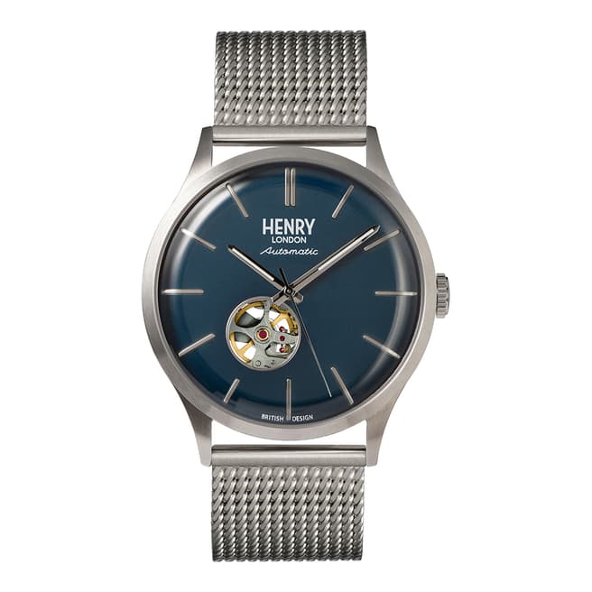 Henry London Silver Heritage Automatic Mesh Watch