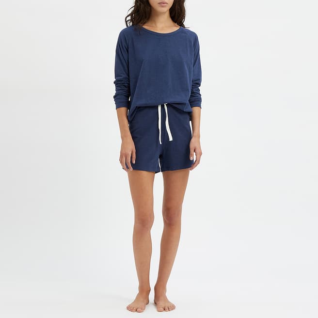 N°· Eleven Blue Marl Cotton Pyjama Short Set