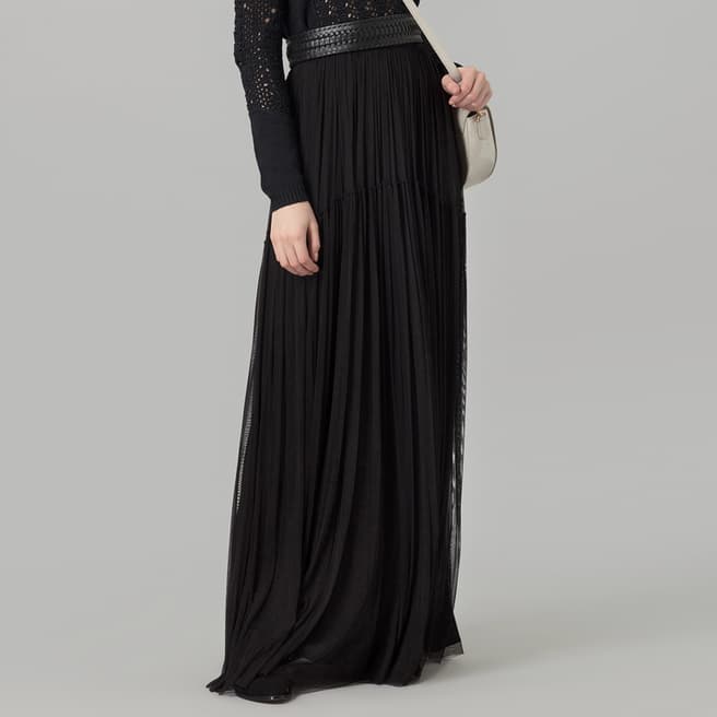Amanda Wakeley Black Silk Tulle Skirt