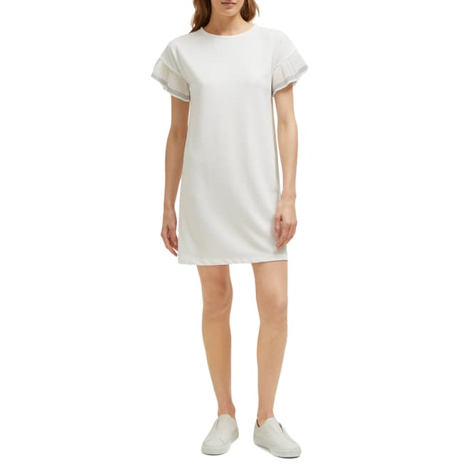Great Plains White Samia Short Sleeve Jersey Dress