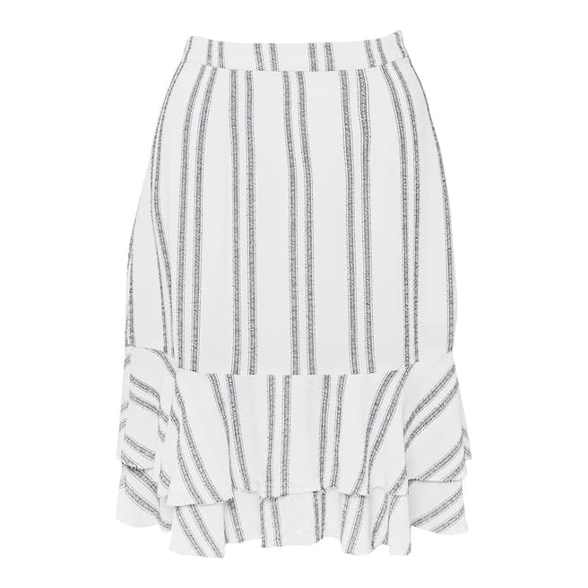 Great Plains White/Navy Sahara Striped Midi Skirt