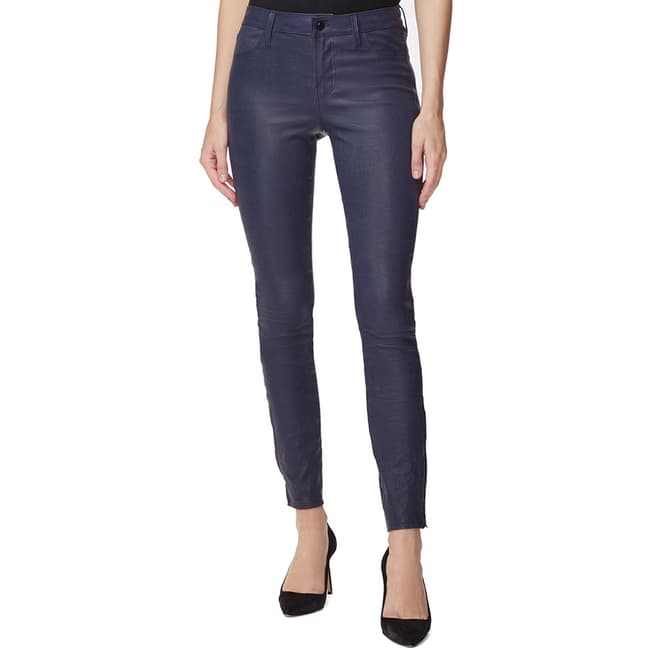 J Brand Navy L8001 Skinny Leather Trousers