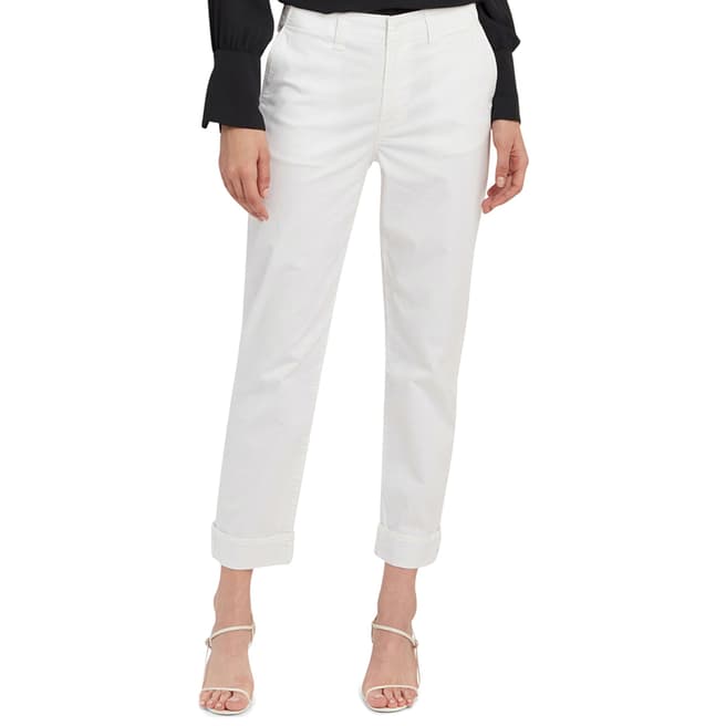 J Brand White Ollie Relaxed Stretch Trousers