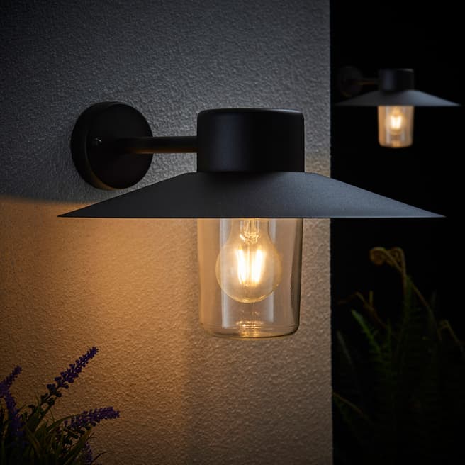 Endon Lighting Set of 2 Black Fenwick Outdoor Wall Light