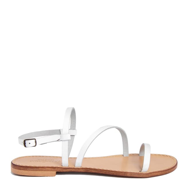 Summery White Triple Strap Sandal