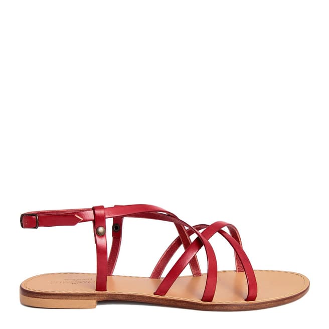 Summery Pink Strappy Crossover Sandal