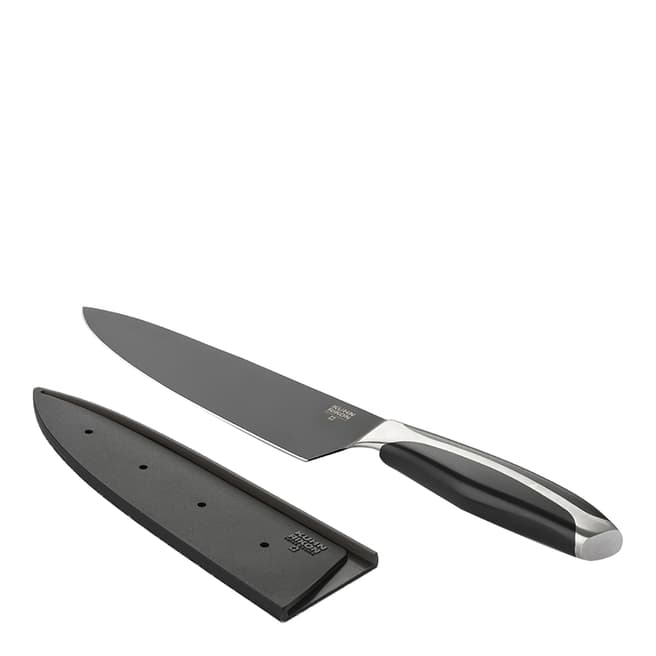 Kuhn Rikon Black Chefs Stainless Steel Knife, 20cm
