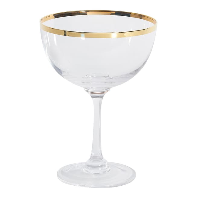 Soho Home Set of 6 Gold Rin Eltham Champagne Coupes