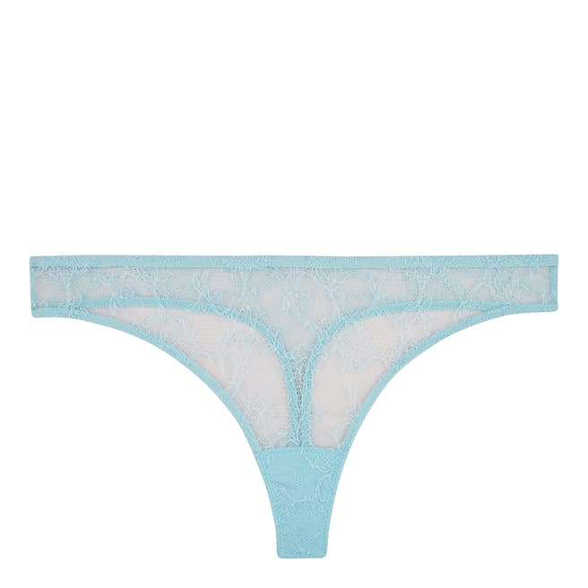 Noelle Wolf Sky Blue Bold Lace Thong