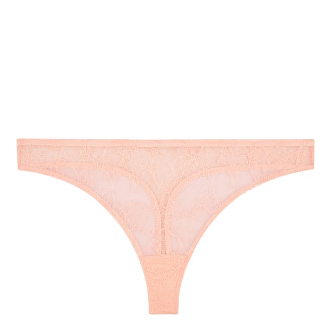 Noelle Wolf Peach Bold Lace Thong