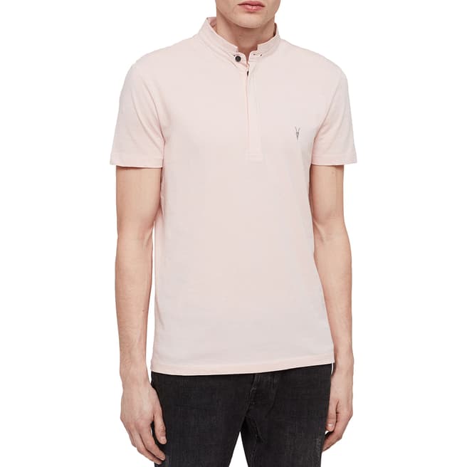 AllSaints Pink Grail Cotton Polo Shirt