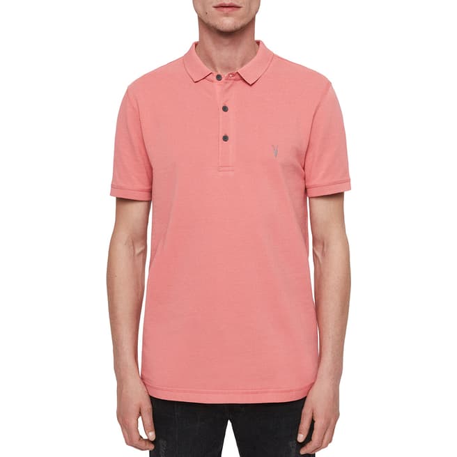 AllSaints Pink Reform Cotton Polo Shirt