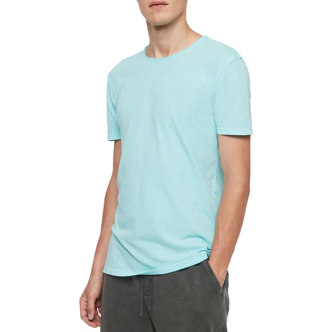 AllSaints Blue Figure Cotton T-Shirt
