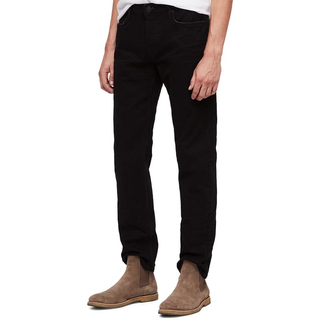 AllSaints Black Reed Straight Stretch Jeans