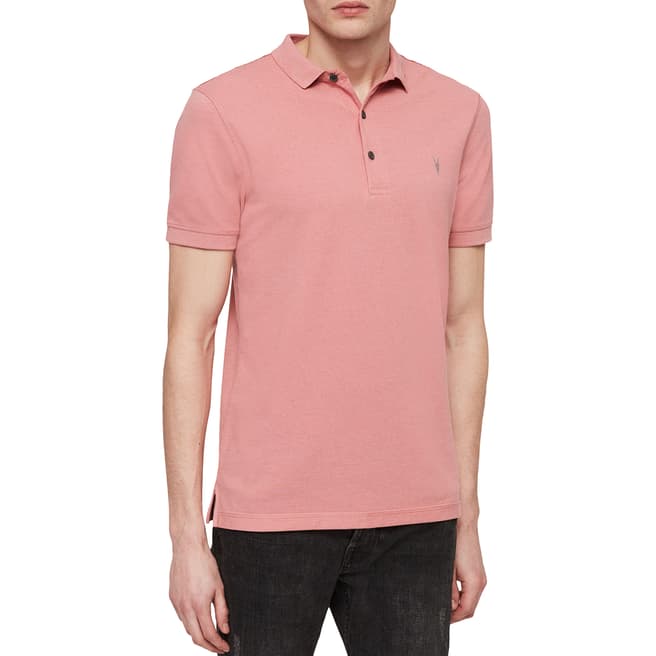 AllSaints Pale Pink Reform Cotton Polo Shirt