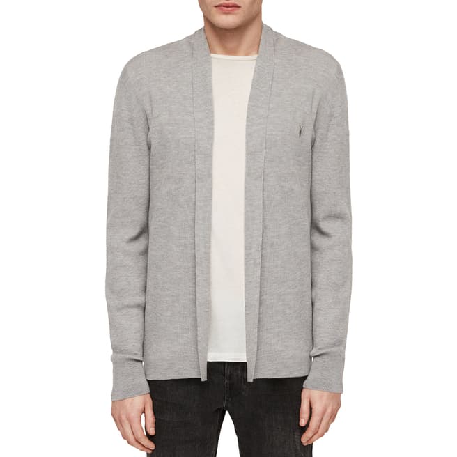 AllSaints Grey Mode Wool Cardigan