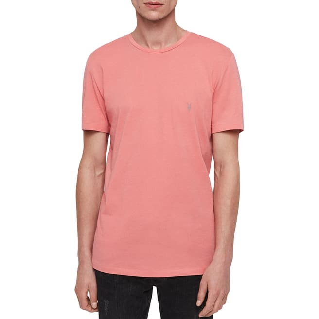 AllSaints Pink Tonic Crew Neck Cotton T-Shirt