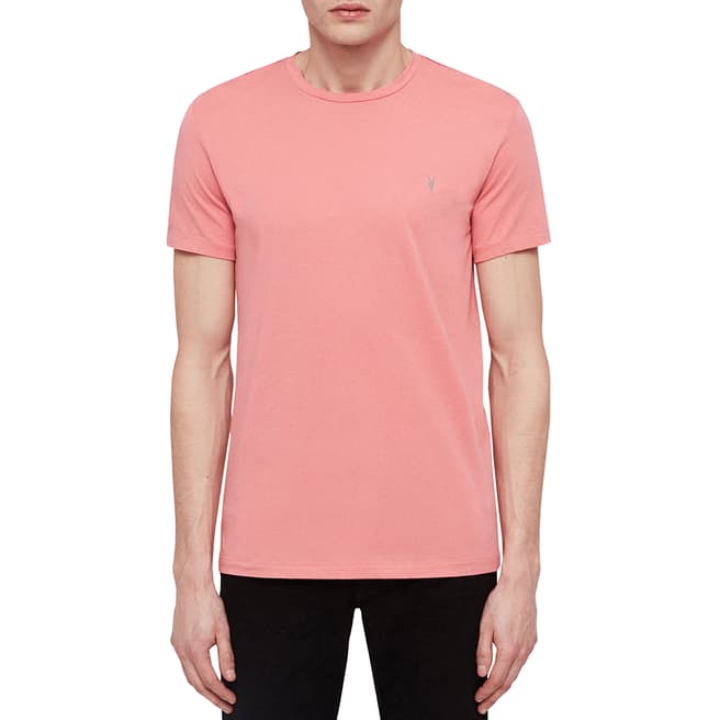 AllSaints Bright Pink Tonic Crew Neck Cotton T-Shirt
