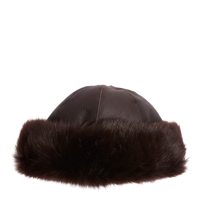 Laycuna London Luxury Brown Sheepskin Hat