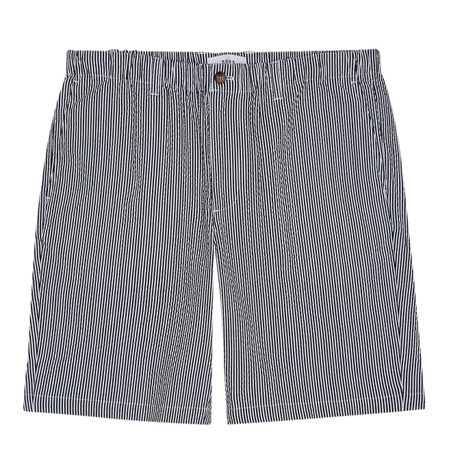 Reiss Blue/White Stan Cotton Shorts