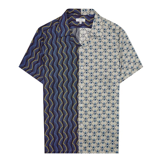 Reiss Blue/Multi Bow Printed Shirt