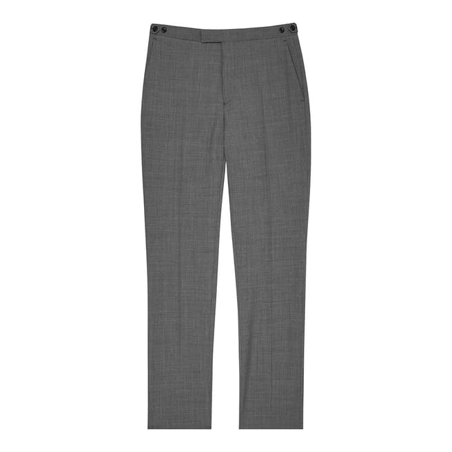 Reiss Soft Grey Belief Wool Blend Suit Trousers