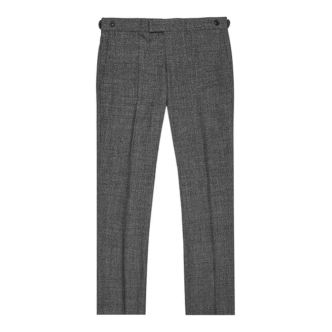 Reiss Charcoal Gere Wool Suit Trousers