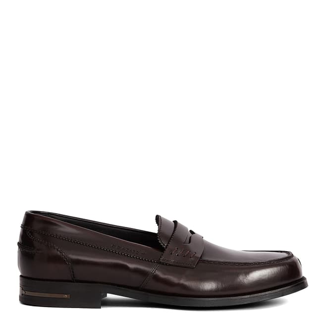Reiss Bordeaux Anderson Leather Loafers