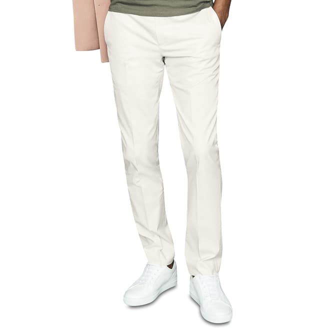 Reiss Stone Cologne Cotton Blend Trousers