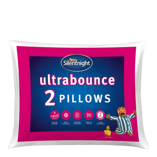 Silentnight Ultrabounce Overlocked Pair of Pillows