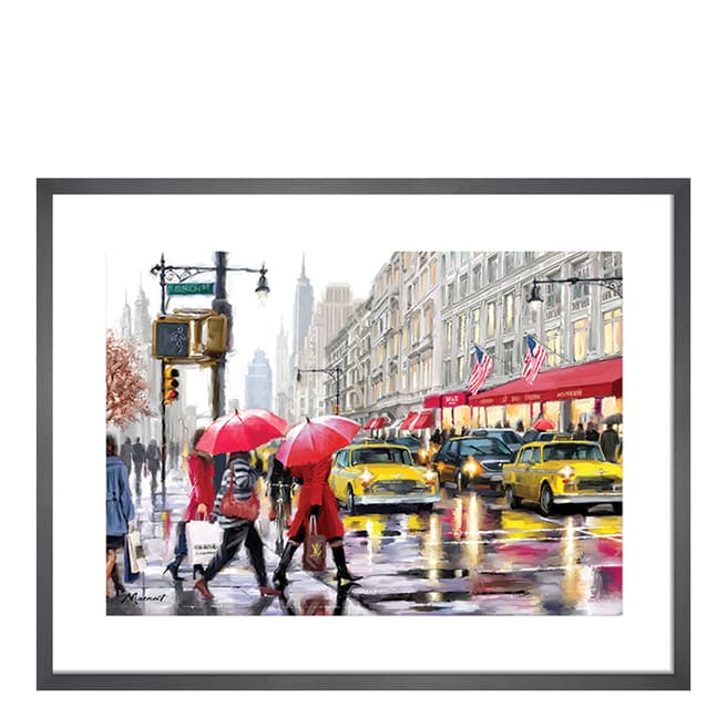 Richard Macneil New York Shoppers 40x50cm Framed Print