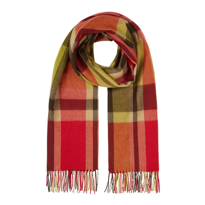 Hobbs London Red Leah Check Scarf