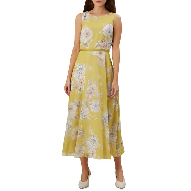 Hobbs London Yellow Floral Carly Dress