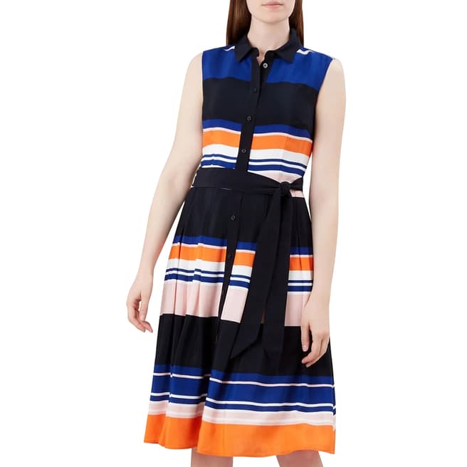 Hobbs London Multi Stripe Ethel Dress