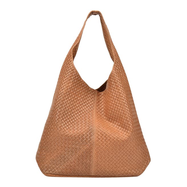 Mangotti Bags Cognac Leather Shoulder Bag