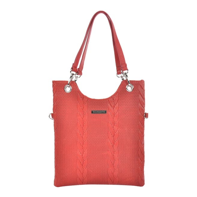 Mangotti Bags Red Leather Shoulder Bag
