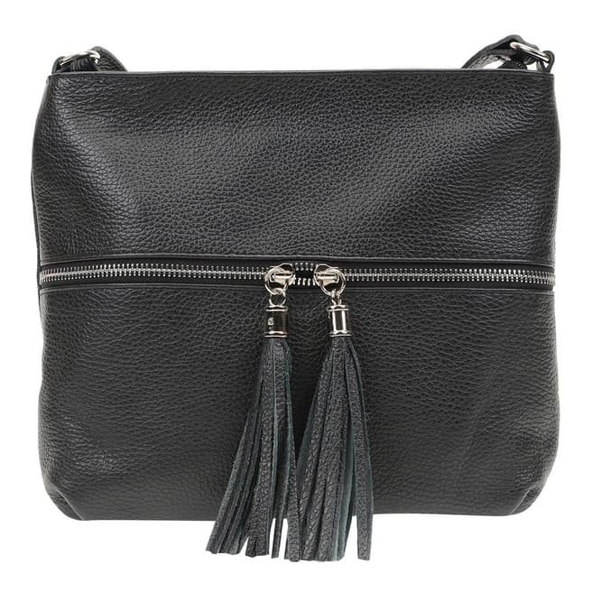 Isabella Rhea Black Leather Crossbody Bag