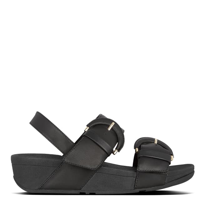 FitFlop Black Amalita Buckle Leather Back-Strap Sandals