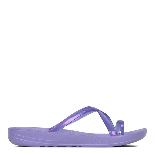 FitFlop Lavender Iqushion Wave Pearlised Cross Slides