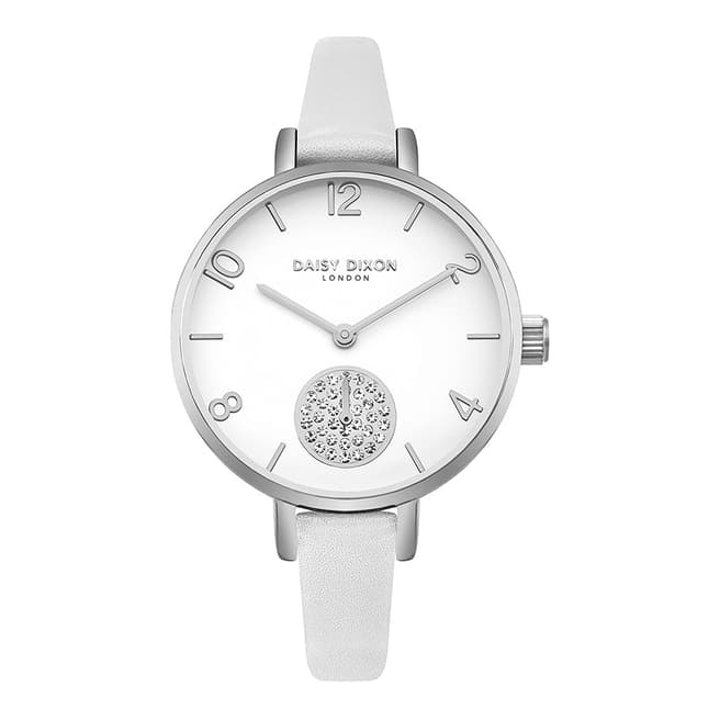 Daisy Dixon Off White Leather Strap Watch