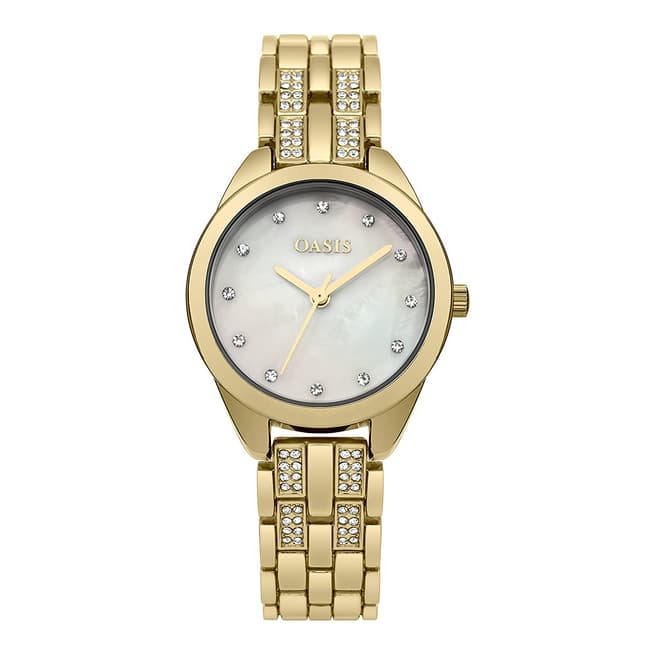 Oasis Gold Crystal Bracelet Watch