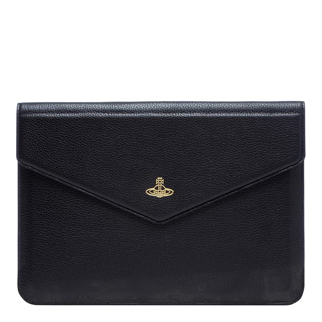 Vivienne Westwood Black Leather Envelope Tech Case